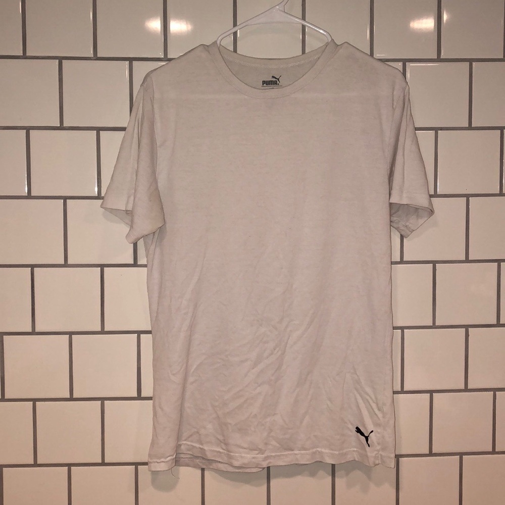Puma men’s white short sleeve shirt size large
